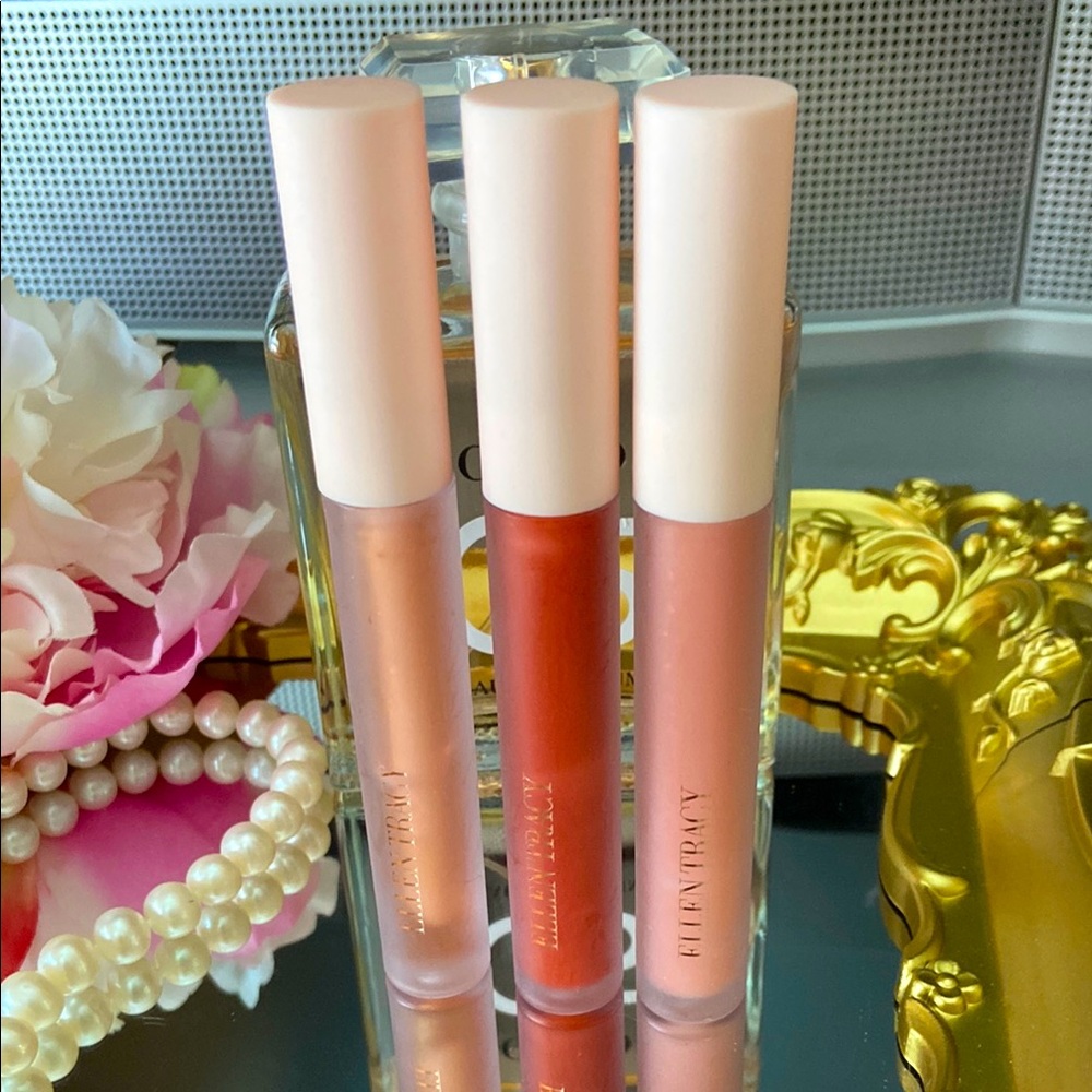 🆕 Ellen Tracy Lip Gloss Trio - Pink, Red, Cream